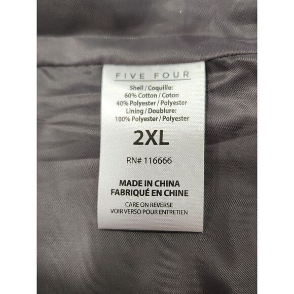 Five Four, Olive Green Men's 2XL Button Up Lightweight Jacket, NWOT - Picture 9 of 10